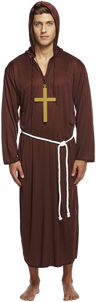 Monk Adult Fancy Dress Costume (One Size)