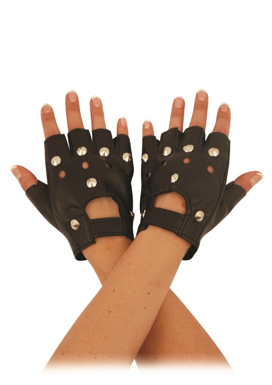 Black Biker Gloves