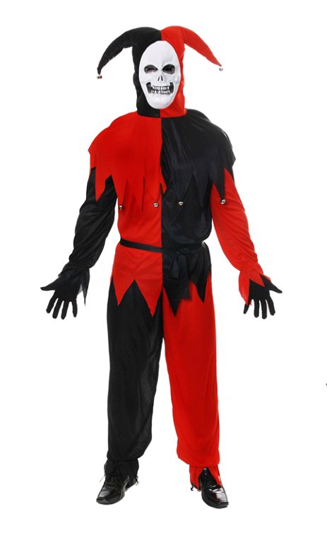 Evil Jester (One Size) Adult Fancy Dress Costume