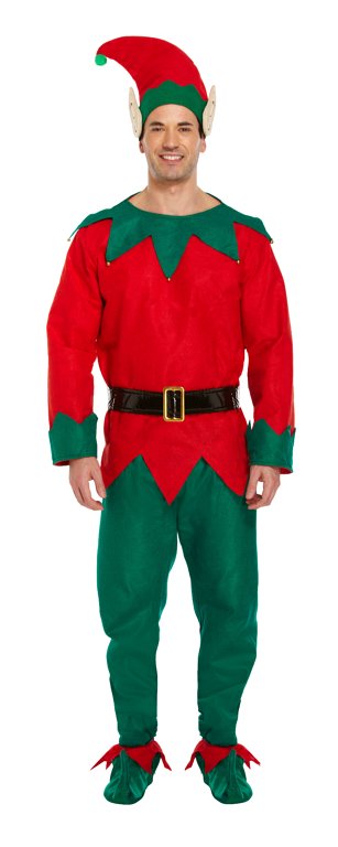 Christmas Elf (One Size) Adult Fancy Dress Costume