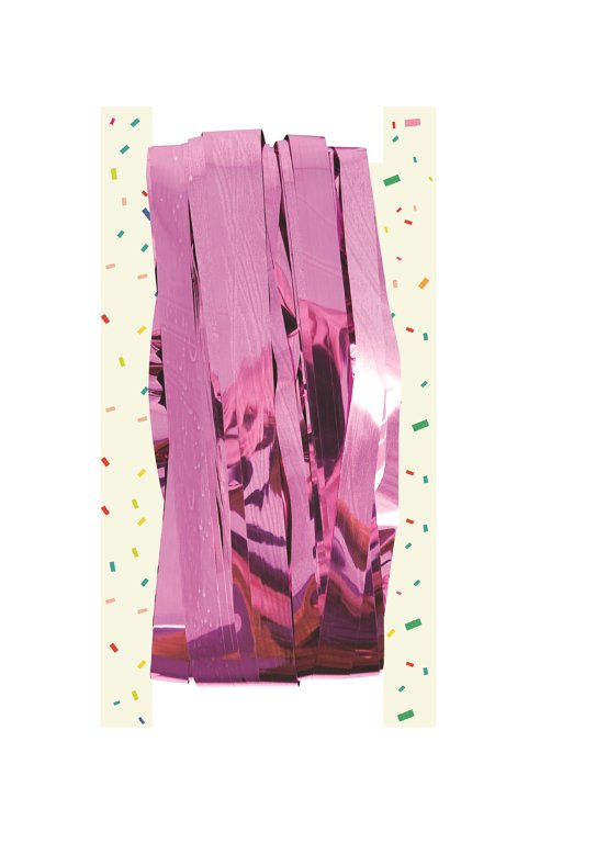 Baby Pink Foil Door Curtain (92x244cm)