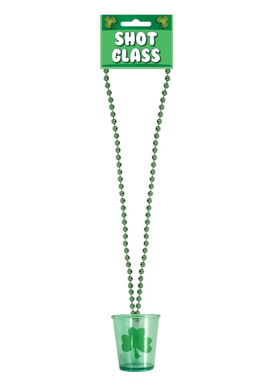 St. Patrick's Day Shot Glass with Necklace