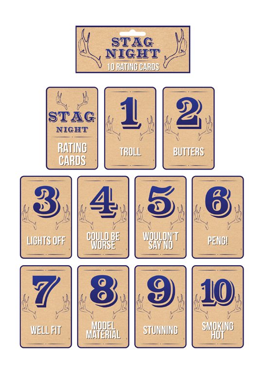 Stag Night Rating Cards (10pcs)