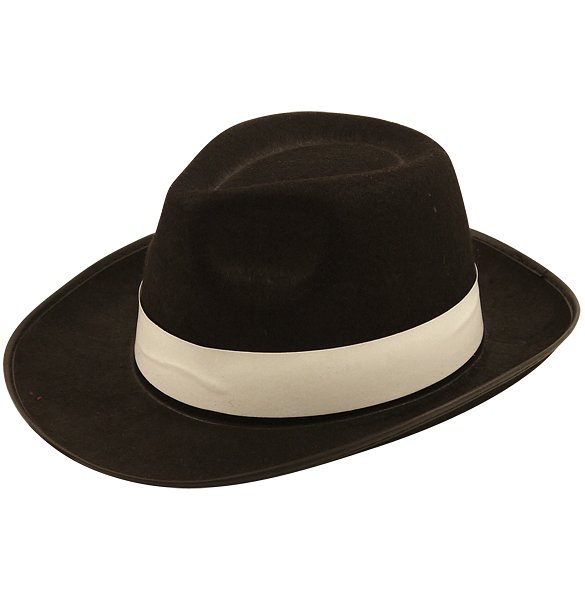 Black Al Capone Gangster Hat (Adult)