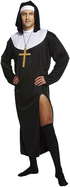 Male Nun Adult Fancy Dress Costume (One Size)
