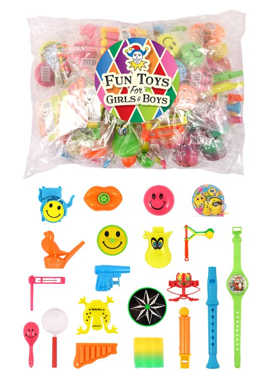 100 Piece Assorted Toy Bags (Various Toys Included) Standard