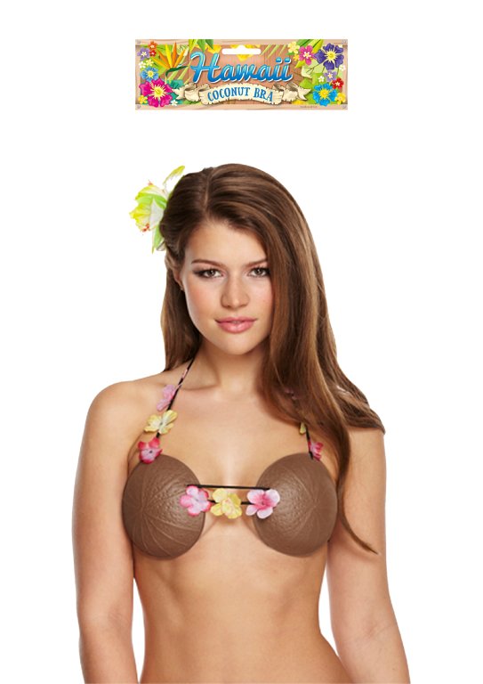 Coconut Bra with Flowers (Adult)