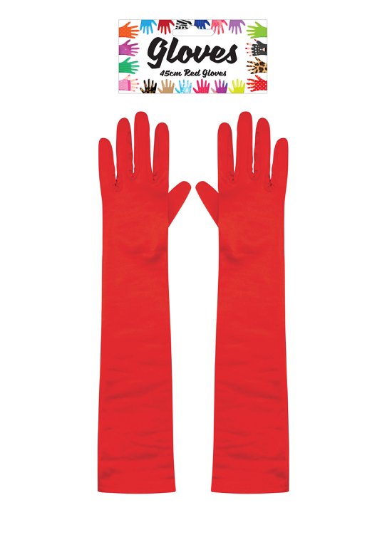 Long Red Gloves (45cm) Adult