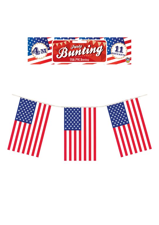 USA Flag Bunting 4m (11 Flags)