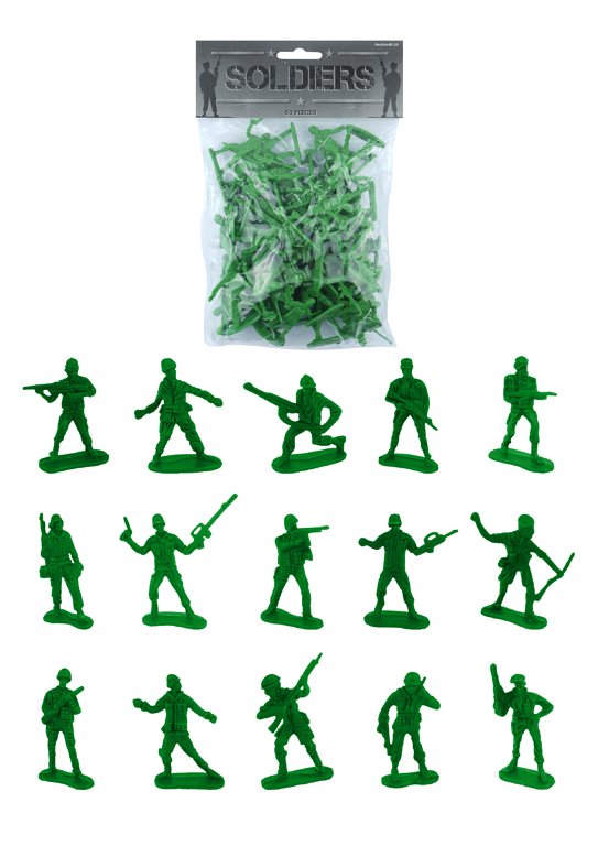 Toy Soldier Figurines (Assorted Sizes and Designs) 50pc Pack