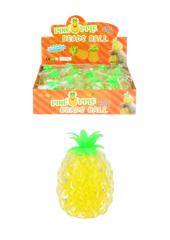 Pineapple Squeeze Toy with Beads (14cm)