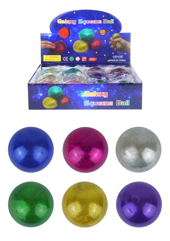 Galaxy Squeeze Balls (7cm) 6 Assorted Colours