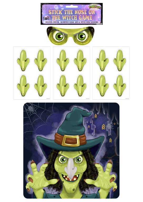 'Stick the Nose on the Witch' Halloween Game (14 Pieces)