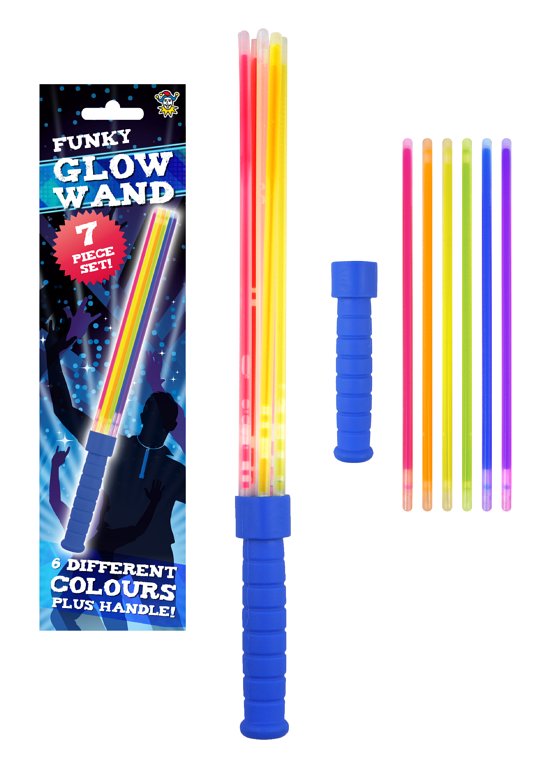 7pc Glow Stick Wand Set (Assorted Colours)
