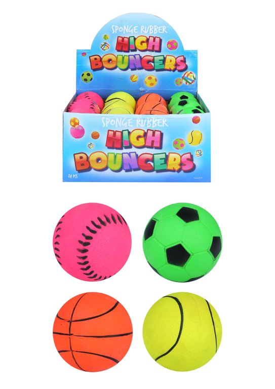 High Bounce Mini Sport Balls (6.2cm) 4 Assorted Designs