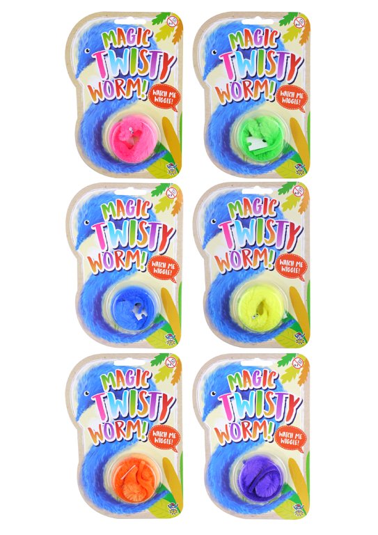 Magic Twisty Worms (22cm) 6 Assorted Colours