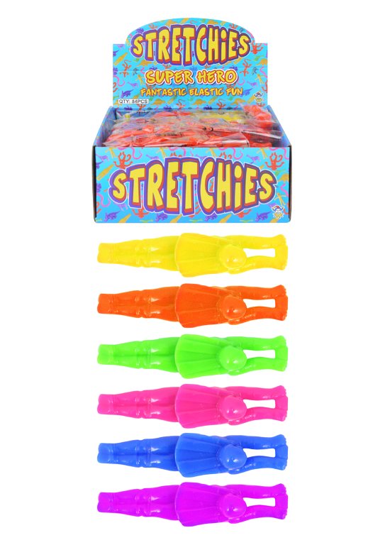 Stretch Superheroes (8cm) 6 Colours