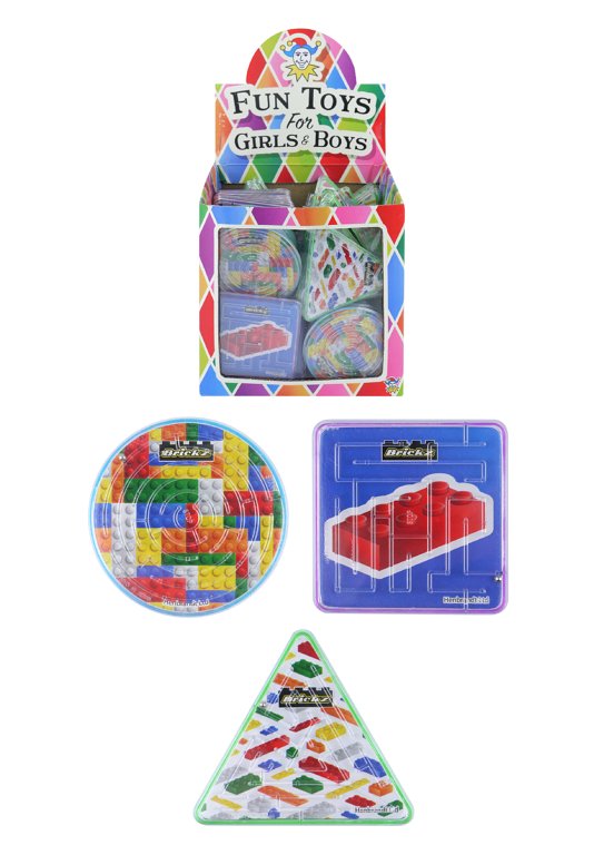 Brickz Puzzle Mazes (3 Assorted Shapes and Designs)