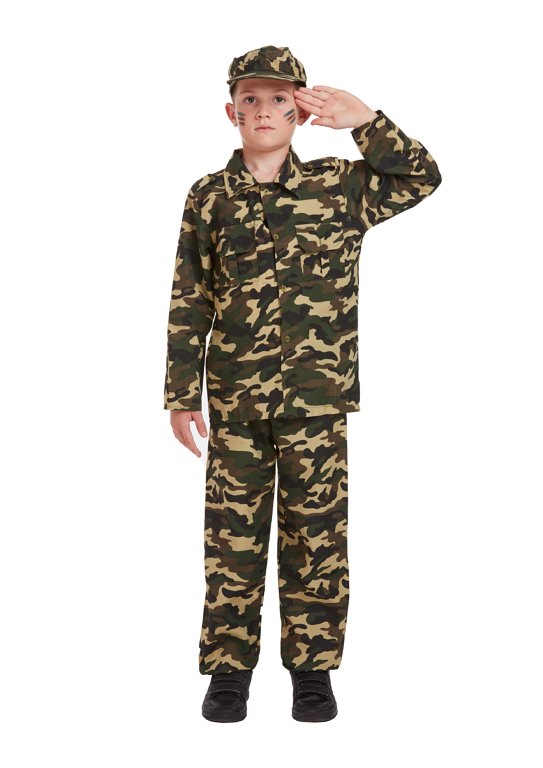 Children's Army Boy Costume (Medium / 7-9 Years)