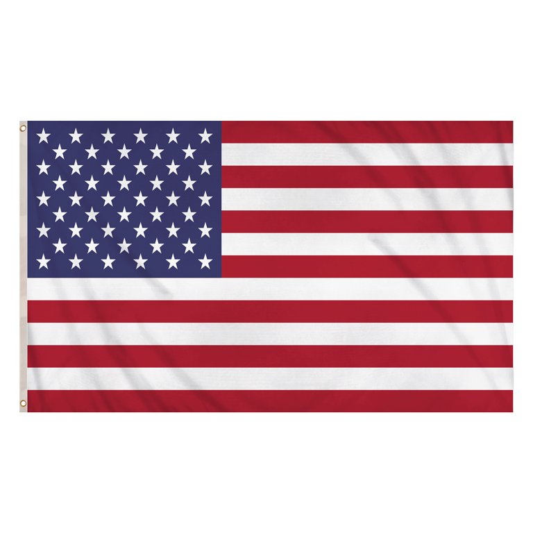 USA Flag (5ft x 3ft) Polyester, double stitched seam, metal eyelets