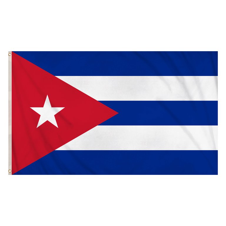 Cuba Flag (5ft x 3ft) Polyester, double stitched seam, metal eyelets