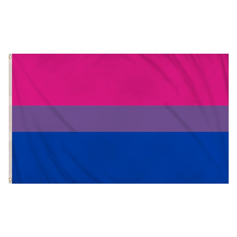 Bisexual Pride / Bi Pride LGBTQ+ Flag (5ft x 3ft) Polyester, Double-Stitched Seam, Metal Eyelets