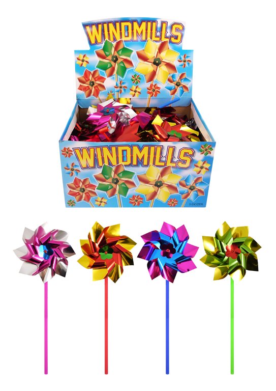 Foil Windmills (4 Assorted Colours)
