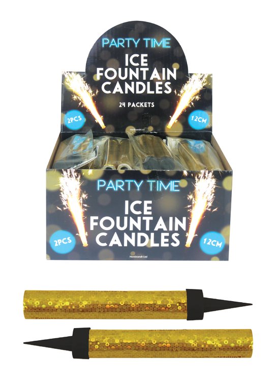 Gold Ice Fountain Candle (12cm)