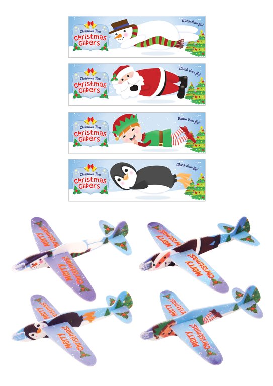 Christmas Flying Gliders (17cm) 4 Assorted Designs