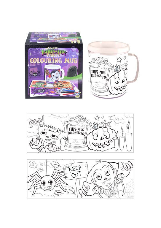 Halloween Colouring Mug with 2 Assorted Designs