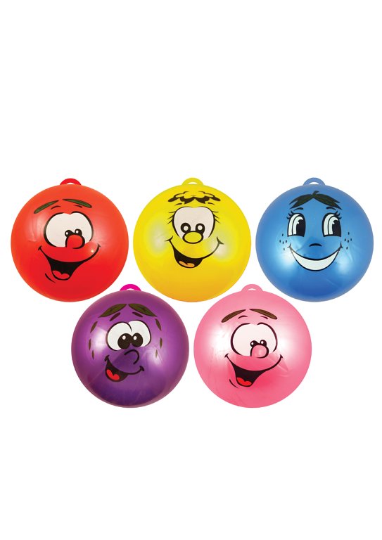 Fruity Scented Bounce Balls with Hooks and Silly Faces (23cm) 5 Assorted Designs