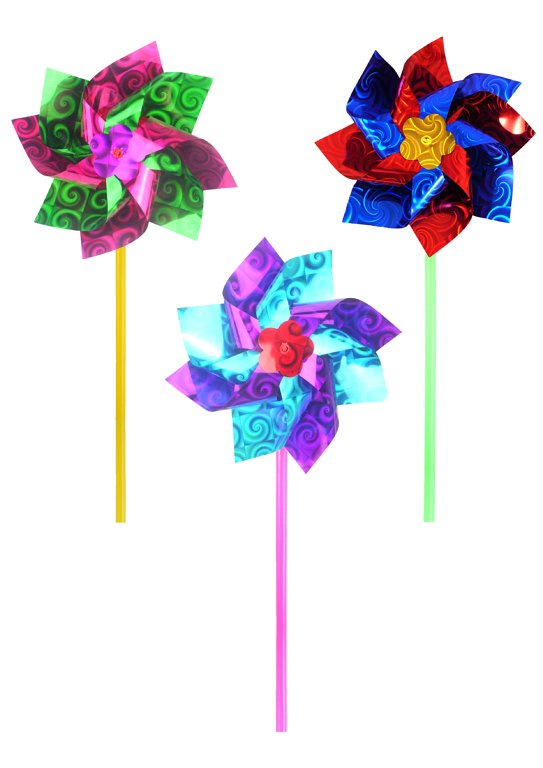 Holographic Windmill (15cm) Assorted Colours