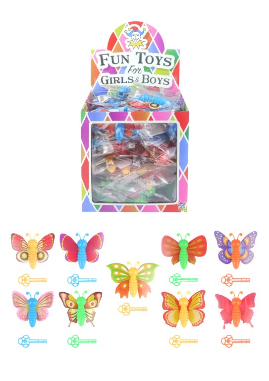 Spring Butterfly with Key (6cm) 10 Assorted Designs
