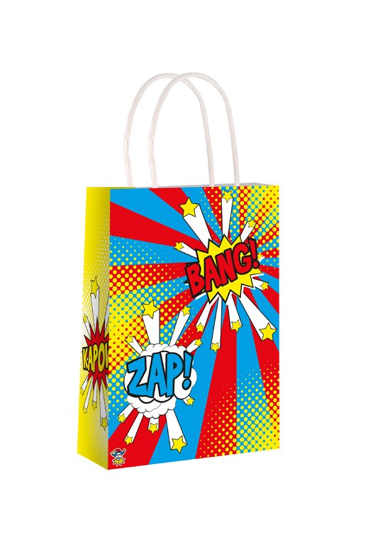 Comic Impact Paper Party Bags with Handles