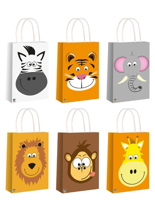 Jungle Animal Paper Party Bag with Handles