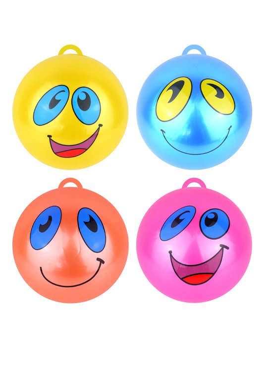 Fruity Scented Bounce Balls with Hooks and Silly Faces (25cm) 4 Assorted Designs