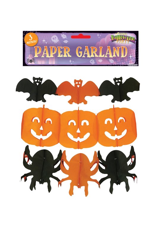 Paper Halloween Garlands (3m) 3 Assorted Designs