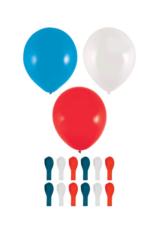 Red, White and Blue Balloons (23cm)