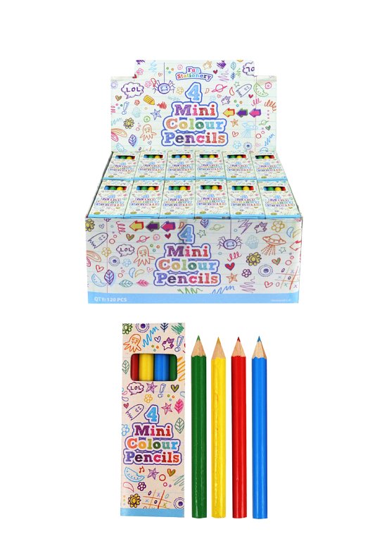 Mini Colouring Pencil Packs (4pcs) 4 Assorted Colours