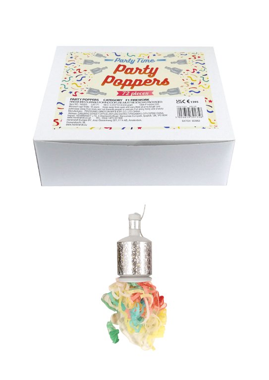 Silver Holographic Party Poppers