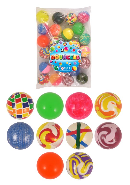 Bouncy Balls / Jet Balls (6cm) 10 Assorted Colours and Designs