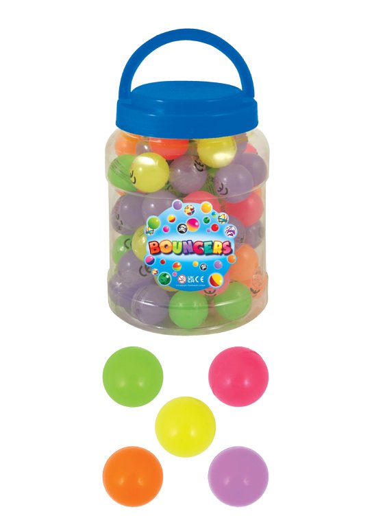 Glow in the Dark Bouncy Balls / Jet Balls (3.3cm) 5 Assorted Colours