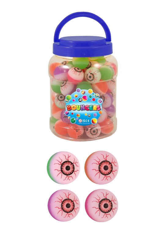 Evil Eye Bouncy Balls / Jet Balls (3.3cm) 4 Assorted Colours