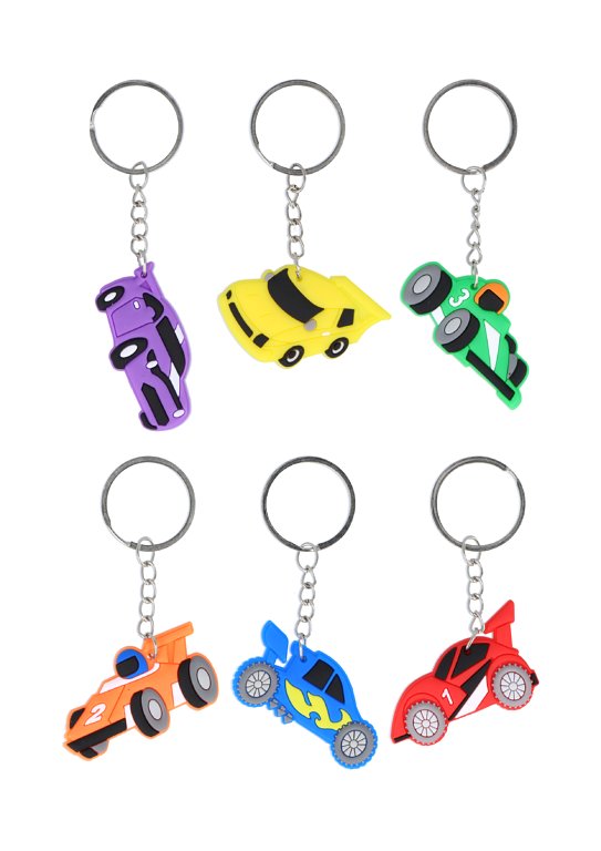Racing Car Keychains (5cm) 6 Assorted Designs