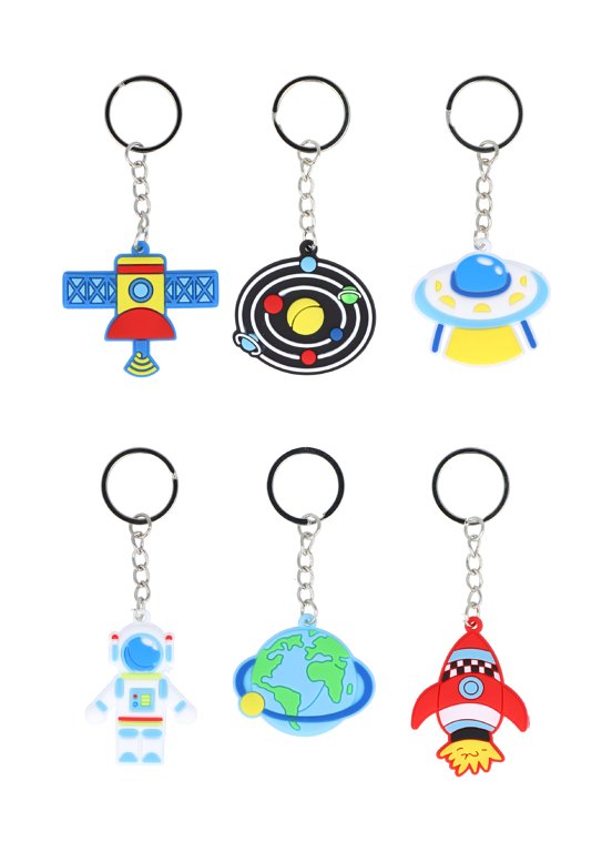 Space Keychains (5cm) 6 Assorted Designs