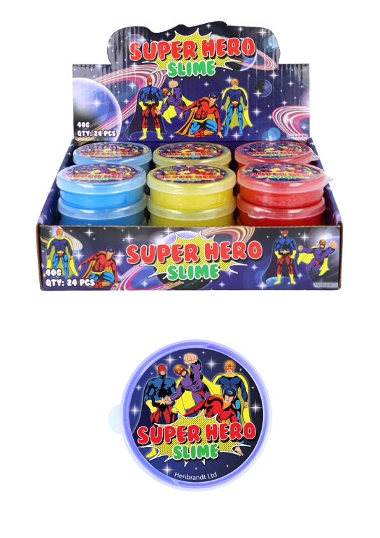 Superhero Slime Tubs (7cm x 2cm) 3 Assorted Colours