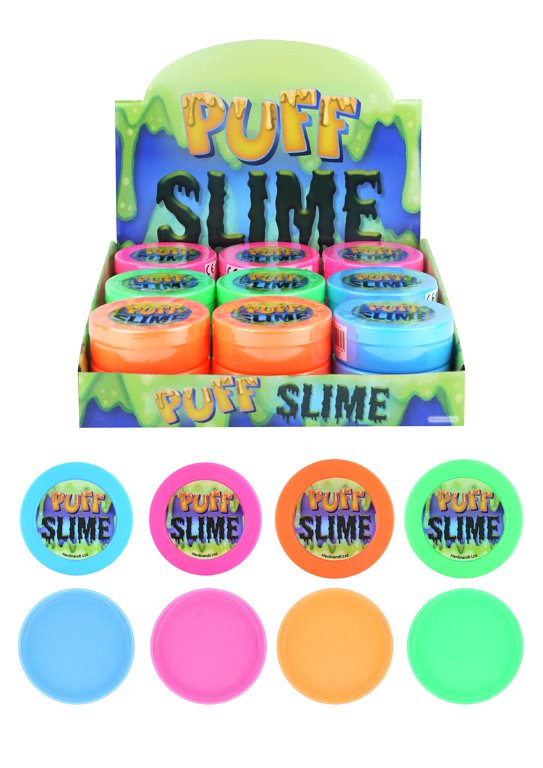 Puff Smart Slime Tubs (8cm x 3cm) 4 Assorted Colours