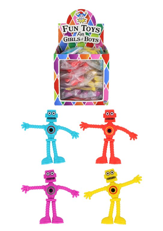 Bendy Robot (9cm x 10cm) 4 Assorted Colours