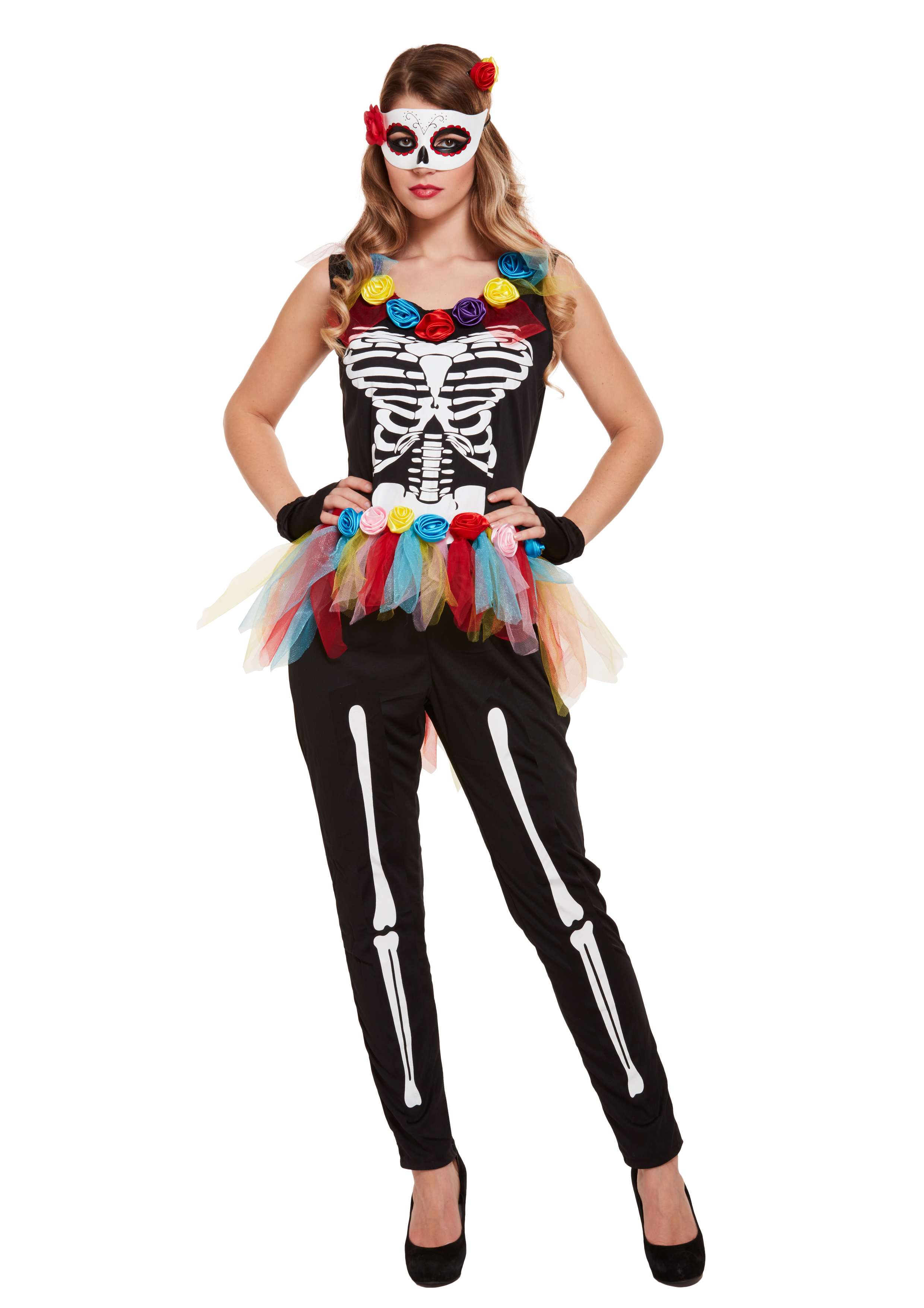 Day of the Dead Woman (One Size) Adult Fancy Dress Costume : Henbrandt Ltd